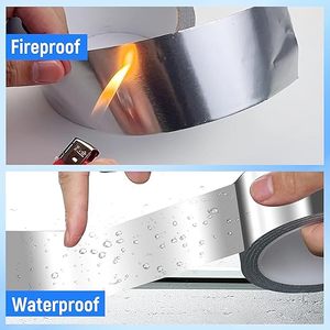 أنبوب معدني فضي لاصق موصل أحادي أو مزدوج الجانب مقاوم للحرارة العالية مقاومة للحرارة أنبوب HAVC من الألومنيوم - Product Image 5