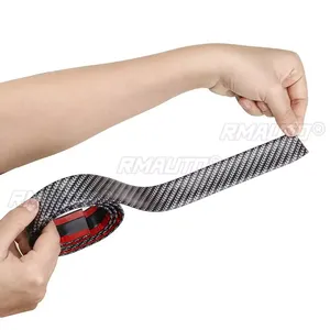 Protector de Umbral de Puerta de Coche, Protector de Parachoques, Tira Protectora de 100 cm, Película Adhesiva de Fibra de Carbono Antiarañazos para Coche, SUV, Camioneta, Universal - Product Image 6