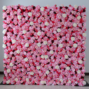 EG-E07 Décoration de magasin pour événements et fêtes de mariage, toile de fond murale de fleurs artificielles en soie rose pour Sweet Sixteen ou <span class=keywords><strong>Quinze</strong></span> Ans - Product Image 3