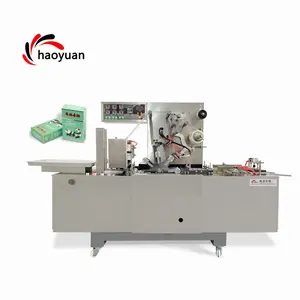 HY-210 Automatic Multi-functional Poker Herb Tea Condom Box Wrapper Packing Machine Playing Card Cellophane Wrapping Machine