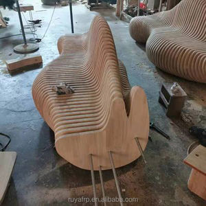 ม้านั่งพักล็อบบี้ทำจากไม้ไม้อัดสุดสร้างสรรค์ทันสมัยสำหรับห้างสรรพสินค้าโรงแรมโรงพยาบาลสวนสาธารณะพื้นที่กลางแจ้งเหมาะสำหรับเป็นเก้าอี้สนาม - Product Image 4