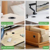Utilisation hospitalière industrielle meubles dans le bureau œillet d'alimentation prise espace de travail à domicile encastrable multiprise 2m prise USB-C PD20W