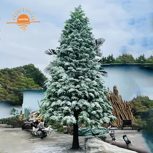 Détail 10ft 20ft 3m 5m 6m LED éclairé grand arbre de Noël artificiel extérieur haut avec de la neige