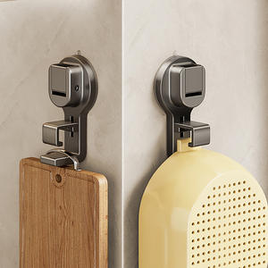 Gancho de succión Ltes Y819, redondo, para montaje en pared, sin perforaciones, con acabado pulido, organizador de almacenamiento para cocina y baño - Product Image 1