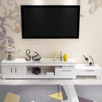 Ensemble de meuble TV extensible et table basse de style moderne, meuble TV de luxe