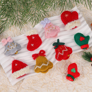 Materiales de Fieltro para Manualidades Navideñas, Colgantes de Papá Noel, Calcetines, Guantes, Campanas, Corazones, Decoración de Árboles de Navidad, Creativo - Product Image 3