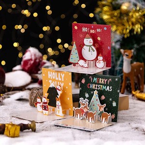 2025 Cảm ơn bạn thẻ cho Giáng sinh chúc mừng Pop Up 3D thẻ Giáng sinh với phong bì 3D thiệp chúc mừng giáng sinh - Product Image 3