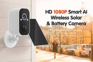 كاميرا مراقبة خارجية تعمل بالطاقة الشمسية مع واي فاي ذكي من تويا، بدقة 2 ميجابكسل، مع خاصية الصوت والرؤية الليلية وكشف الحركة والإنذار - Product Image 5