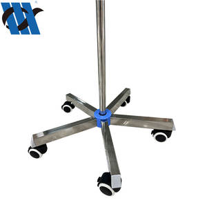 Bdt224 उच्च गुणवत्ता वाले स्टेनलेस स्टील समायोज्य जलसेक अस्पताल के उपयोग के लिए IV पोल ड्रिप स्टैंड के साथ - Product Image 2