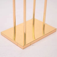Rak Vas Bunga Logam Tinggi Warna Emas Berkualitas Tinggi Modern untuk Dekorasi Meja Pernikahan, Pesta, dan Centerpiece