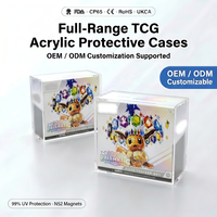 Vitrine d'exposition moderne portable en acrylique ETB avec protection magnétique UV pour collection de boîtes Elite Trainer, vente en gros d'usine, gamme complète TCG