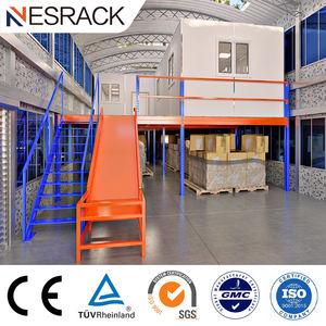 Mezzanine desain <span class=keywords><strong>Platform</strong></span> baja Mezzanin struktur gudang penyimpanan Racking Mezzanine lantai untuk gudang kantor - Product Image 4