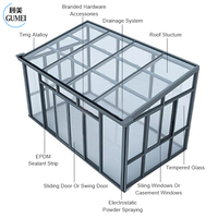 Cabane en Aluminium facile à installer, maison de soleil en verre style victorien, jeux de jardin d'hiver