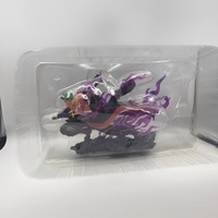 Statue PVC de collection Premium Scène de bataille dynamique Flamme Violette Zoro Style Trois Épées Modèle à l'échelle 1:24 Jouet pour les fans avertis Cadeau