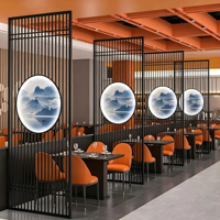 Paravent décoratif Art Déco en acier inoxydable découpé au laser sur mesure, séparateur de pièce pour hall d'hôtel de luxe, décoration intérieure