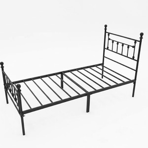 Iron <b>Bed</b> <b>Single</b> Size Foldable <b>Metal</b> <b>Frame</b> Industrial Design For Children Adults Elderly - Product Image 1
