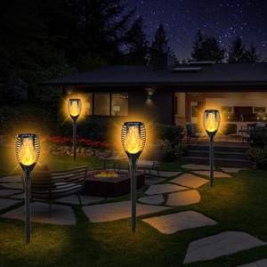 Lampe torche LED solaire extérieure super lumineuse étanche pour jardin, effet scintillant, vente en gros - Product Image 2
