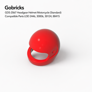 Gobricks 30124 Casque de moto pour minifigurine GDS-2067, pièces de construction avec casque standard - Product Image 1