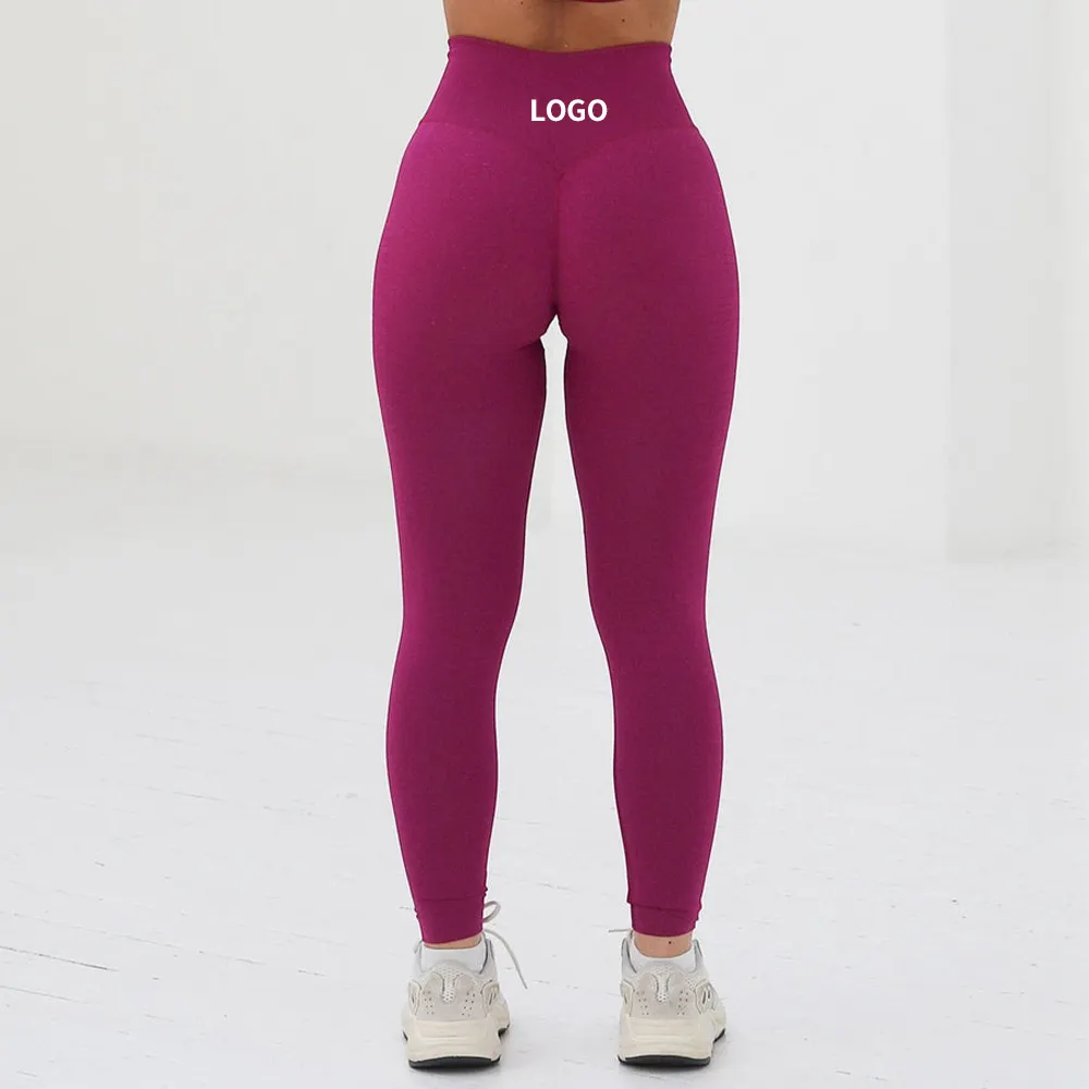 Custom Breathable Buttery Soft V Shape Butt Lifting Yoga Legging Pants High Waist Women Yoga Leggings