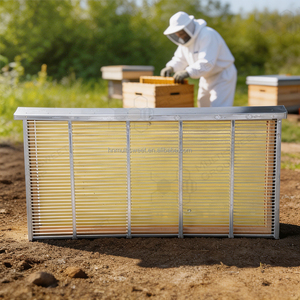Herramientas de Apicultura Directo de Fábrica: Colmena Langstroth Profunda de Marco Único de Metal Galvanizado con Controlador de Abejas Reina y Tapa Abatible - Product Image 6