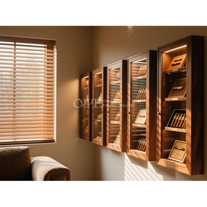 Smoke Shop Furniture Double Door Showcase <strong>Display</strong> for Cigar with Led Lights Cigar Humidifier Cabinet Cigar Humidor Cabinet - Product Image 4