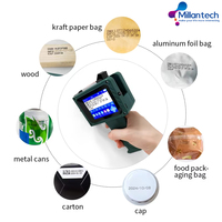 Nouvelle imprimante à jet d'encre portable 12,7 mm à séchage rapide avec tube flexible, semi-automatique pour l'impression de codes de date/heure/lot