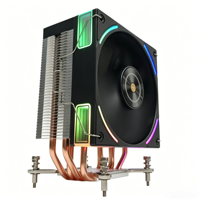 4HW-12B-9YNDG1 120mm CPU Cooler 4 Heatpipe ARGB PWM Fan Quiet Heatsink Sync RGB for Intel LGA1700/1851 AMD AM4 AM5