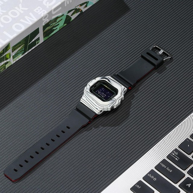 New Carbon Fiber Mod Kit Case Strap for Casioak GA2100 Carbon Case Bezel Rubber Band for GA-2100 Strap Luxury Modification Kit
