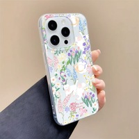 Coque de téléphone portable antichoc en TPU rigide avec motif dessin animé Swan Garden pour iPhone 16/15