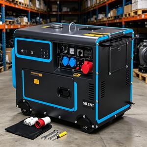 เครื่องกำเนิดไฟฟ้าดีเซลแบบพกพา ปิดฝาครอบ ลดเสียงรบกวนพิเศษ 3KVA 5KVA 7KVA 8KVA 10KVA 12KVA 18KVA 20KVA 110V 220V 380V 50/60HZ พร้อม ATS - Product Image 1