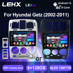 Lehx L6Pro 8Core QLED 5G Wifi DSP Xe Đài Phát Thanh Stereo Đa Phương Tiện Cho Hyundai Getz 2002 2011 <span class=keywords><strong>Android</strong></span> 12 2DIN GPS Navi Carplay Tự Động - Product Image 2