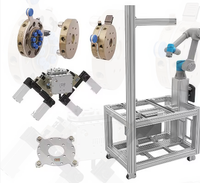 Pince robot articulée avec une longueur de bras de 1850mm, une capacité de 20kg, une précision de 0.05mm pour la manipulation de sacs en carton automobile.