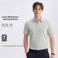 Chemises boutonnées à manches courtes pour hommes, nouvelle collection, coupe ample, pour l'été, style professionnel, décontracté, tenue de travail, LOGO personnalisé, vente en gros
