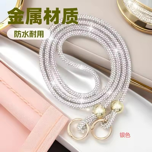 Zarif Kristal Taşlı Evrensel Çapraz Bileklik Askısı, Bling Uzun Kayıp Önleyici İp, Omuz Askısı, Anahtarlık Aksesuarı - Product Image 4
