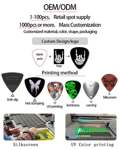 Plektros de guitarra de Delrin ABS en blanco de color personalizado, venta al por mayor, superficie mate, suministro directo de fábrica OEM ODM - Product Image 5