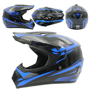 Casco de Motocross Integral DOT Azul y Negro, Casco de Carreras Todoterreno para Motocicleta - Product Image 3