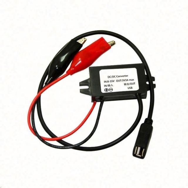 Manufacturer 12V 5V DC DC Car Charger Power Conversion Converter With Alligator Clip