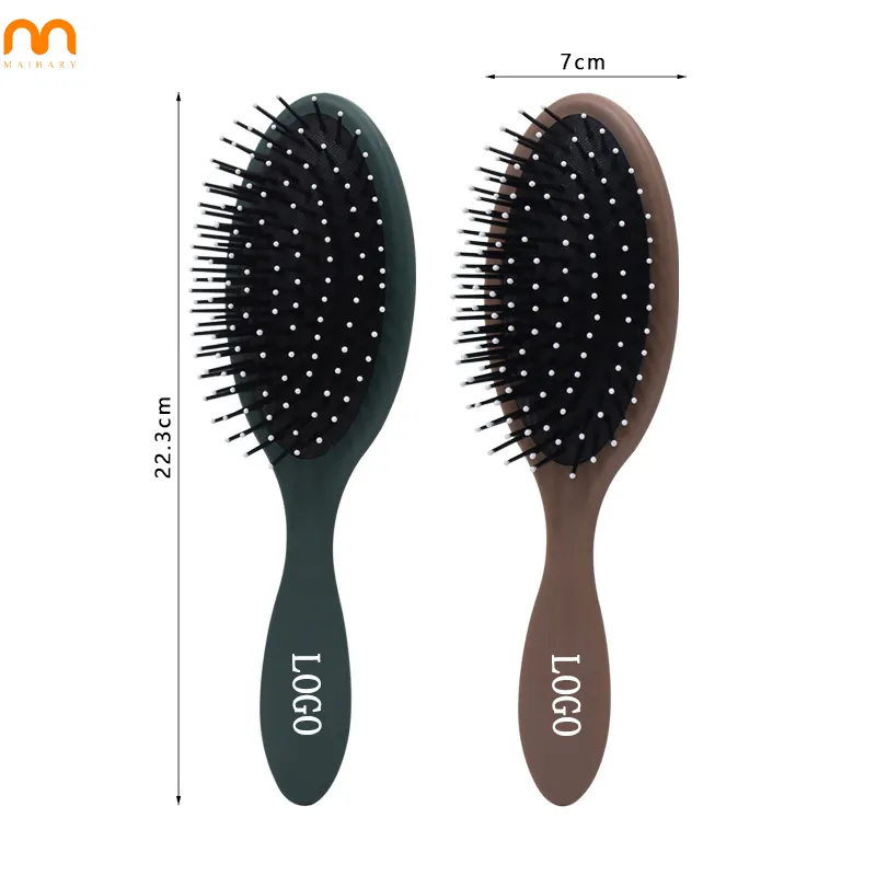 Vente en gros de peigne de massage en plastique pour salon de coiffure avec logo personnalisé brosse mate pour salon de coiffure