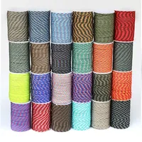 Cordon tressé léger 7 brins de 4 mm x 100 m pour bracelet, survie d'urgence en extérieur, EDC, camping et attache