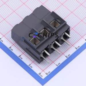 158-A-111/03 Screw Terminal Block Through hole Component (THT),P=10.16mm Connector 1x3P 10.16mm Gray Right Angle Insert - Product Image 2