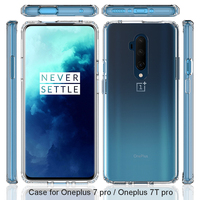 Étui de téléphone hybride transparent en TPU avec panneau arrière en acrylique rigide antichoc de 1,5 mm d'épaisseur pour One Plus 7 Pro