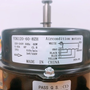 Moteur de climatiseur YDK120-60-8ZH 220-240V 60W pour ventilateur de climatiseur Gree, pièce de rechange fabriquée en Chine - Product Image 1