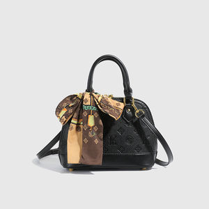 Bolso de Mano Geométrico para Mujer, de Cuero PU, con Cierre de Cremallera, Correa de Hombro Extraíble, Exterior Suave, Poliéster Resistente - Product Image 1