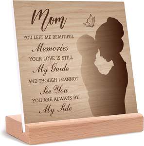 Acrylic Solid Wood Base <b>Square</b> Round <b>Edge</b> Double Groove Home Decoration - Product Image 5