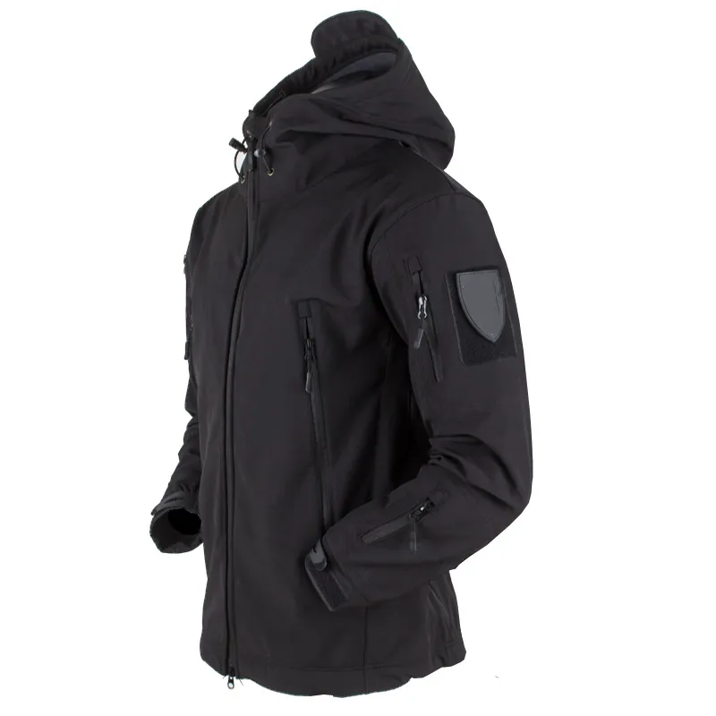 Men's Outdoor Tactical Jacket Camouflage Waterproof Softshell Hoody Hiking Camping Jacket Coat Cargoes Jacket