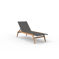 Chaise longue d'extérieur DWOO KD avec cadre en fer, dossier réglable, chaise longue inclinable