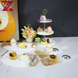 Soporte de pastel de 3 niveles con soporte dorado, decoración de mesa de postre vintage para eventos y bodas, venta al por mayor - Product Image 3