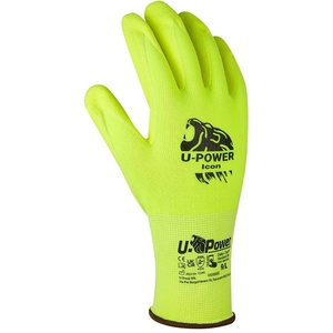 Guantes de Trabajo Fluorescentes Amarillos U-Power Icon, Talla 9L, Agarre de Seguridad - Product Image 1
