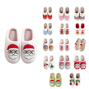 Chaussons douillets et confortables en coton pelucheux pour femme, motif dessin animé, nœud rouge, Noël, animaux, fêtes, Saint-Valentin - Product Image 4