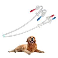 Kit de cathéter à double lumière pour hémodialyse vétérinaire, vente chaude, cathéter de dialyse à triple lumière, médical fiable et temporaire